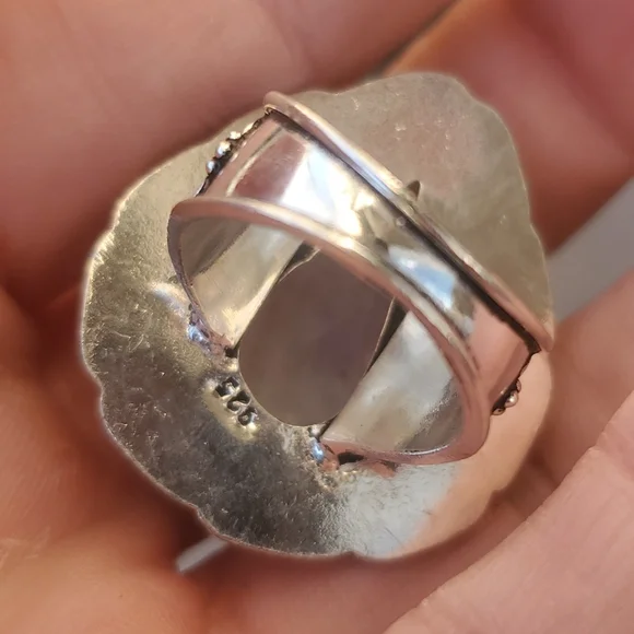 New Rainbow Moonstone 925 Silver Ring. - Picture 13 of 13
